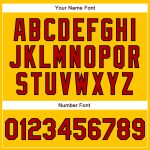Custom Authentic Baseball Jersey with Personalized Name and Number in Yellow, Red, and Black Personalized Yellow Red-Black