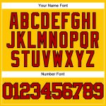 Personalized Authentic Baseball Jersey in Yellow and Red-Black Color Scheme Personalized Yellow Red-Black Authentic Baseball