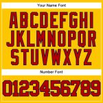 Personalized Authentic Baseball Jersey in Yellow Red-Navy Colors Personalized Yellow Red-Navy Authentic Baseball Jersey
