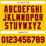 Custom Personalized Baseball Jersey - Yellow Red-Navy with Team Name & Number Personalized Yellow Red-Navy Authentic Baseball