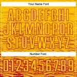 Personalized Soccer Jersey with Custom Name and Number, Yellow and Red Sublimation Team Uniform Personalized Yellow Red Sublimation