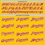 Custom Name and Number Authentic Baseball Jersey with 3D Twinkle Star Gradient Design in Yellow Red-White Personalized Yellow