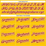 Custom Yellow Red White Baseball Jersey - Authentic Design, Personalized Team Apparel Personalized Yellow Red-White Authentic