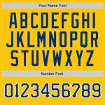 Custom Name and Number Personalized Baseball Jersey - Yellow Royal Pinstripe Authentic Team Jersey Personalized Yellow Royal