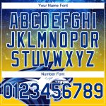 Custom Name & Number 3D Animal Wolf Baseball Jersey - Yellow Royal-White Design Personalized Yellow Royal-White 3D Pattern