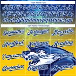 Custom Name & Number 3D Animal Wolf Baseball Jersey - Yellow Royal-White Design Personalized Yellow Royal-White 3D Pattern