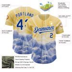 Personalized Jesus Christ Baseball Jersey with Yellow Royal-White 3D Pattern, Custom Name & Number, Authentic Team Design