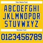 Personalized Authentic Baseball Jersey - Yellow Royal-White Design Personalized Yellow Royal-White Authentic Baseball Jersey