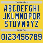 Custom Name and Number Yellow Royal-White Performance Golf Polo Shirt - Personalized Team Apparel Personalized Yellow Royal-White