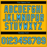 Custom Name and Number Tiger Performance T-Shirt - Personalized 3D Pattern in Yellow, Sky Blue, and Black Colors Personalized