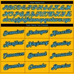 Custom Name and Number Tiger Performance T-Shirt - Personalized 3D Pattern in Yellow, Sky Blue, and Black Colors Personalized