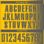 Custom Soccer Jersey with Personalized Name and Number, Yellow Steel Gray Lines Design, Sublimation Uniform Personalized