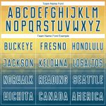 Customizable US Navy Geometric Triangle Soccer Jersey - Personalized Yellow and Blue-White Team Uniform with Name & Number