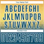 Customizable US Navy Geometric Triangle Soccer Jersey - Personalized Yellow and Blue-White Team Uniform with Name & Number