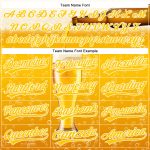 Personalized 3D Pattern Design Beer Baseball Jersey - Yellow White Authentic Jersey Personalized Yellow White 3D Pattern