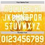 Custom Name and Number Baseball Jersey for International Beer Day - Personalized 3D Pattern Design in Yellow and White Personalized
