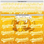 Custom Name and Number Baseball Jersey for International Beer Day - Personalized 3D Pattern Design in Yellow and White Personalized