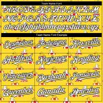 Custom 3D Pattern Baseball Jersey with Name and Number - Personalized Yellow White-Black Duck Design Personalized Yellow