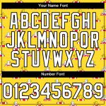 Custom 3D Pattern Baseball Jersey with Name and Number - Personalized Yellow White-Black Duck Design Personalized Yellow