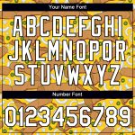 Custom Name and Number Food Pizza Performance T-Shirt - Personalized 3D Pattern Design in Yellow and White-Black Personalized
