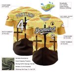 Personalized Jesus Christ Good Friday Baseball Jersey with Custom Name and Number, Yellow White-Black 3D Pattern Design Personalized