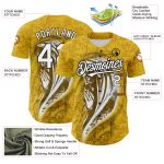 Personalized Jesus Christ Baseball Jersey with Custom Name & Number, 3D Pattern Design in Yellow White-Black - Team Apparel