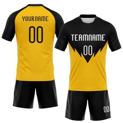 Custom Name & Number Sublimation Volleyball Jersey - Personalized Yellow Black & White Uniform Team Apparel Personalized