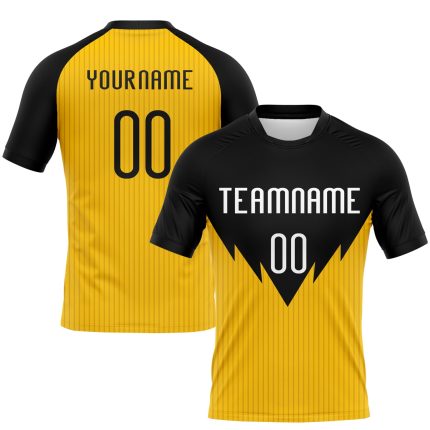 Custom Name & Number Sublimation Volleyball Jersey - Personalized Yellow Black & White Uniform Team Apparel Personalized
