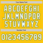 Custom Authentic Fade Baseball Jersey with Personalized Name and Number in Yellow and Kelly Green Personalized Yellow White-Kelly