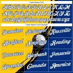 Custom Name Number Performance Polo Shirt - Personalized Yellow White Royal-Black 3D Pattern Golf Ball Design Personalized