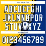 Custom Name Number Performance Polo Shirt - Personalized Yellow White Royal-Black 3D Pattern Golf Ball Design Personalized