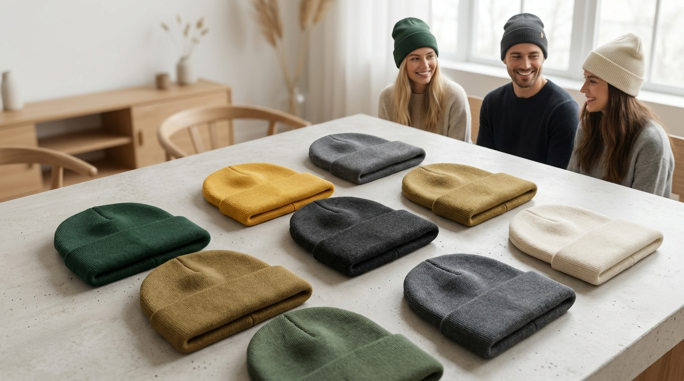 Custom knit beanies by NationFans